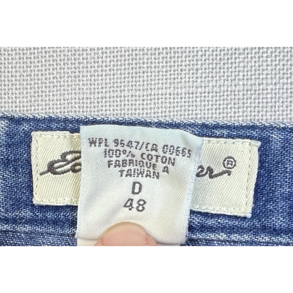 Eddie Bauer Denim Skirt Women 18 Straight Long Maxi Modest Work Y2K School - Picture 3 of 11